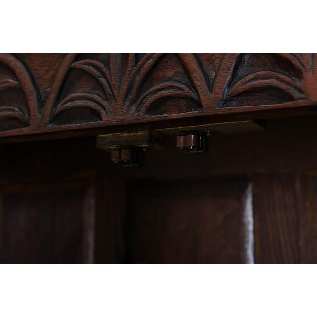 cb-7　1860年代イギリス製アンティーク アーリービクトリアン 無垢 オーク材 コートカップボード 食器棚 彫刻された 収納家具 手彫り |  | 10