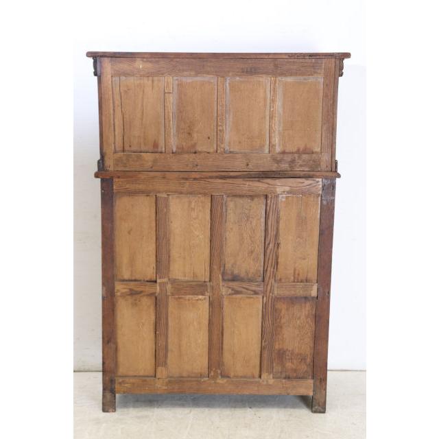 cb-7　1860年代イギリス製アンティーク アーリービクトリアン 無垢 オーク材 コートカップボード 食器棚 彫刻された 収納家具 手彫り |  | 18