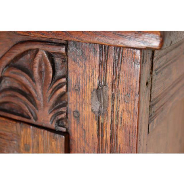 cb-7　1860年代イギリス製アンティーク アーリービクトリアン 無垢 オーク材 コートカップボード 食器棚 彫刻された 収納家具 手彫り |  | 20