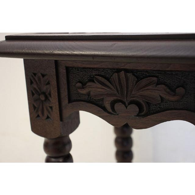 cd-14　1930年代イギリス製アンティーク　オーク　ボビンレッグ　サイドテーブル　チャーチテーブル |  | 14