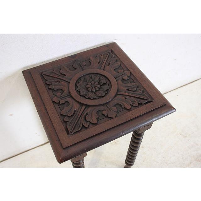 cd-14　1930年代イギリス製アンティーク　オーク　ボビンレッグ　サイドテーブル　チャーチテーブル |  | 18