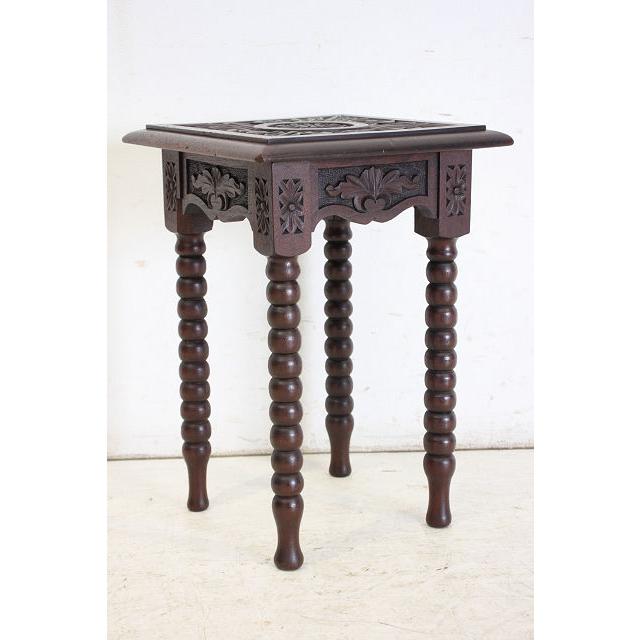 cd-14　1930年代イギリス製アンティーク　オーク　ボビンレッグ　サイドテーブル　チャーチテーブル |  | 19