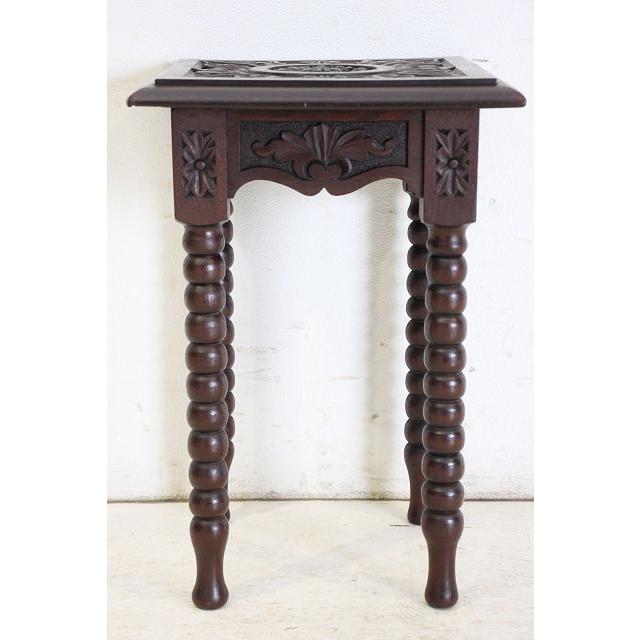 cd-14　1930年代イギリス製アンティーク　オーク　ボビンレッグ　サイドテーブル　チャーチテーブル |  | 06