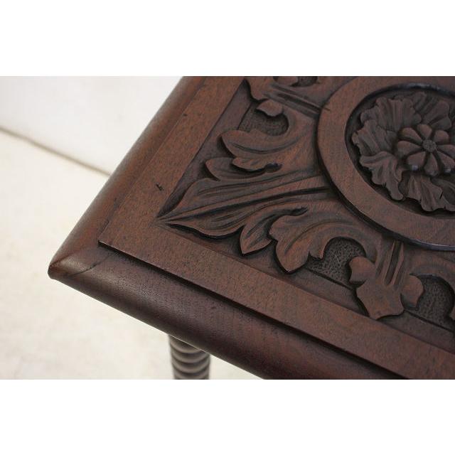 cd-14　1930年代イギリス製アンティーク　オーク　ボビンレッグ　サイドテーブル　チャーチテーブル |  | 09