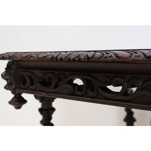 cd-22　1880年代イギリス製アンティーク ビクトリアン オーク サイドテーブル 彫刻された オケージョナルテーブル ホールテーブル 送料無料 |  | 10