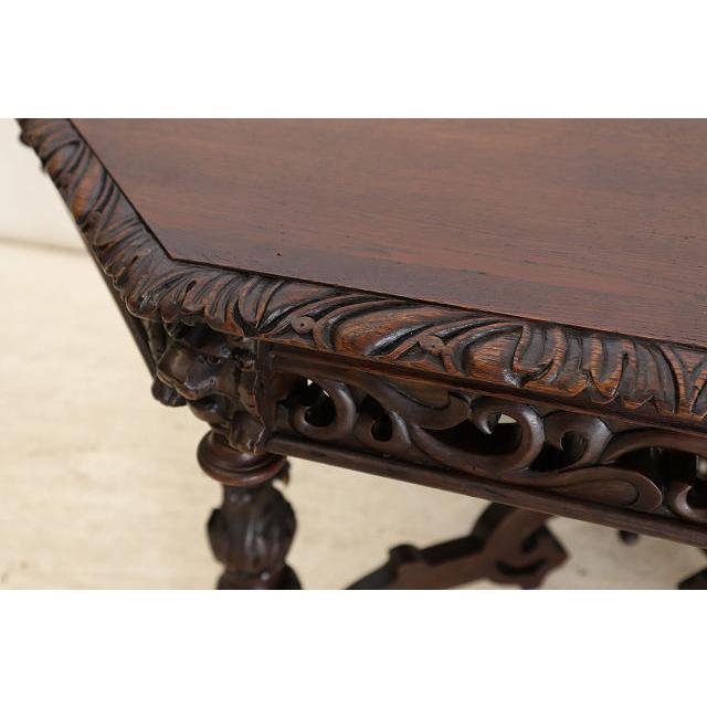 cd-22　1880年代イギリス製アンティーク ビクトリアン オーク サイドテーブル 彫刻された オケージョナルテーブル ホールテーブル 送料無料 |  | 08