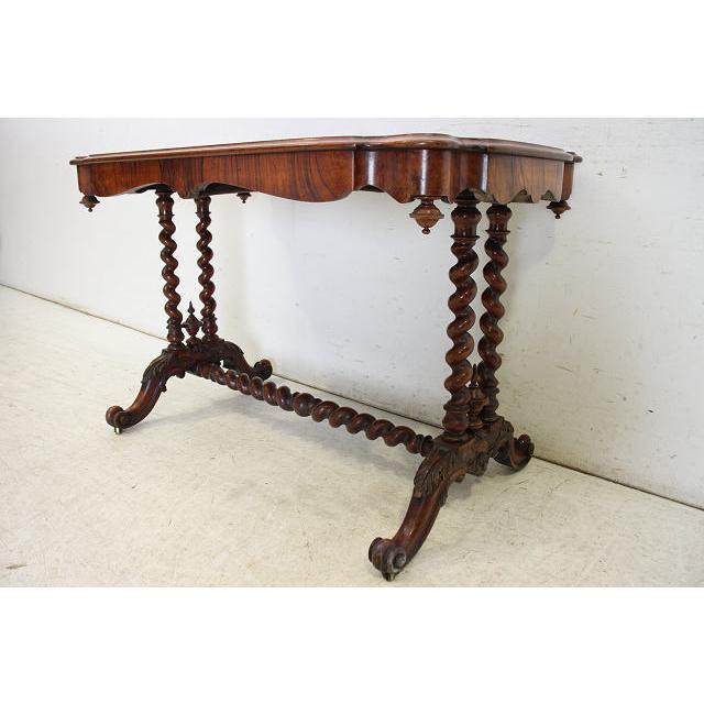 cd-3　1880年代イギリス製アンティーク　ビクトリアン　ウォルナット　サイドテーブル　センターテーブル |  | 11