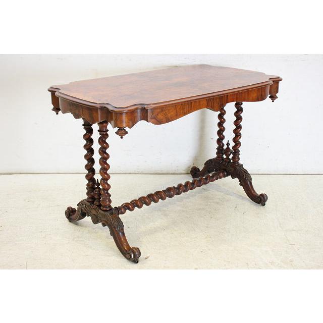 cd-3　1880年代イギリス製アンティーク　ビクトリアン　ウォルナット　サイドテーブル　センターテーブル |  | 18