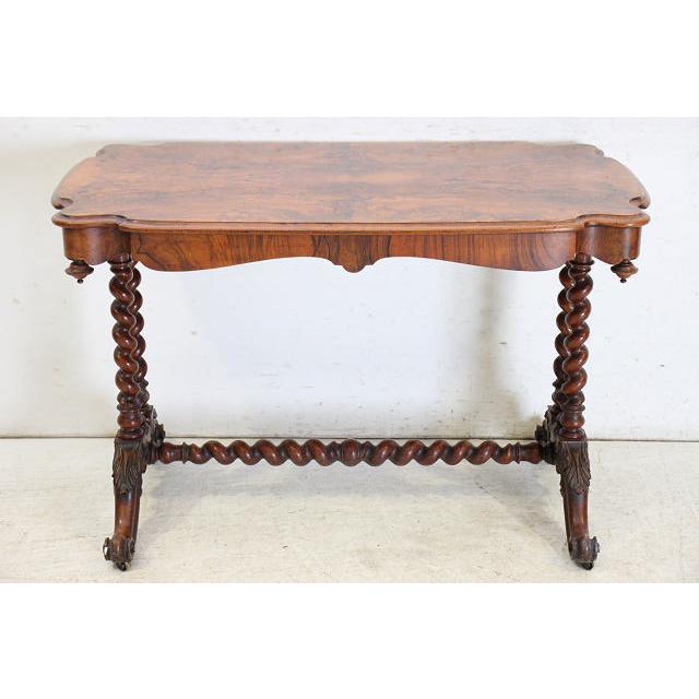 cd-3　1880年代イギリス製アンティーク　ビクトリアン　ウォルナット　サイドテーブル　センターテーブル |  | 02