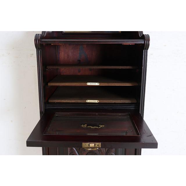 ce-11　1890年代 イギリス製 アンティーク　ビクトリアン　マホガニー　ミラーバック　ミュージックキャビネット　楽譜入れ |  | 13