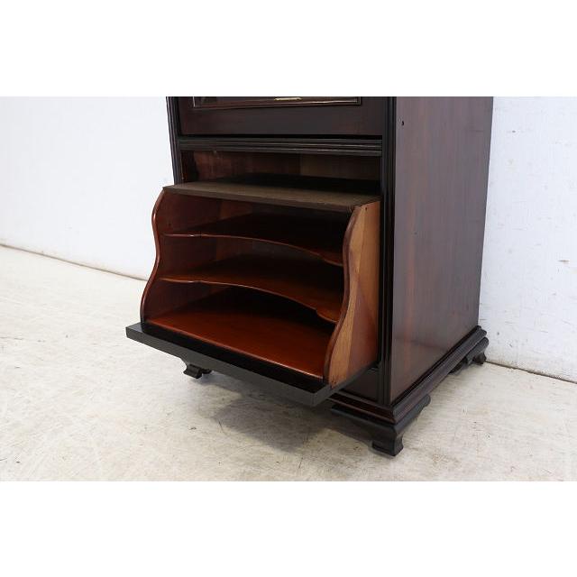 ce-11　1890年代 イギリス製 アンティーク　ビクトリアン　マホガニー　ミラーバック　ミュージックキャビネット　楽譜入れ |  | 17