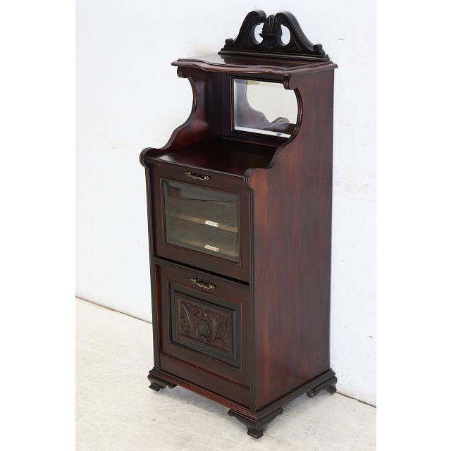 ce-11　1890年代 イギリス製 アンティーク　ビクトリアン　マホガニー　ミラーバック　ミュージックキャビネット　楽譜入れ |  | 03