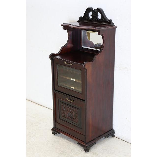 ce-11　1890年代 イギリス製 アンティーク　ビクトリアン　マホガニー　ミラーバック　ミュージックキャビネット　楽譜入れ |  | 05