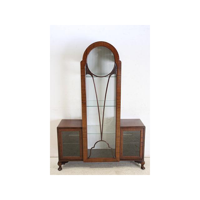 ce-19　1930年代 イギリス製 アンティーク　マホガニー　アールデコ　ディスプレイ　キャビネット |  | 01