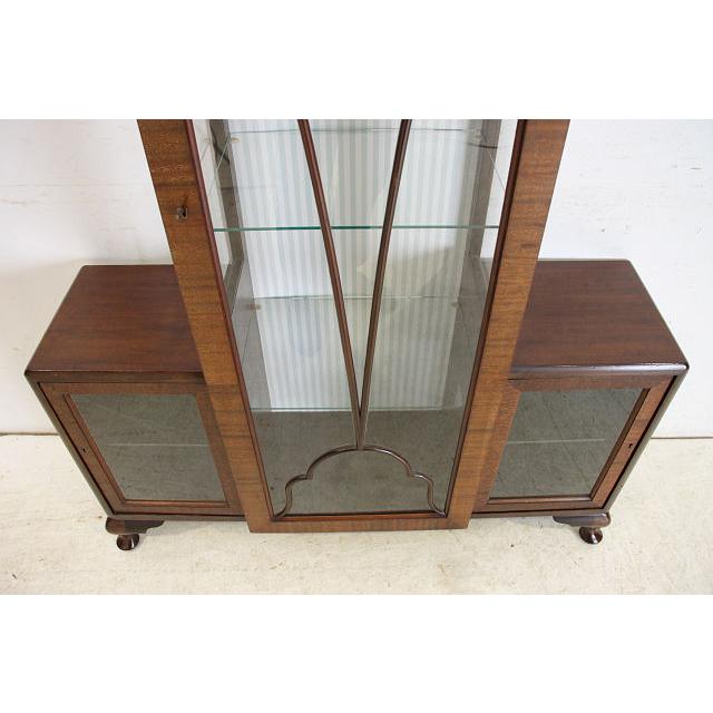 ce-19　1930年代 イギリス製 アンティーク　マホガニー　アールデコ　ディスプレイ　キャビネット |  | 11
