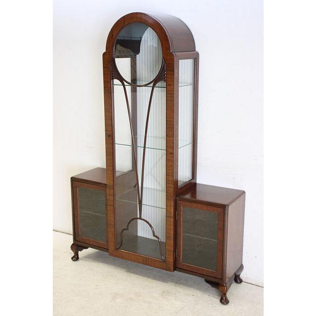 ce-19　1930年代 イギリス製 アンティーク　マホガニー　アールデコ　ディスプレイ　キャビネット |  | 03