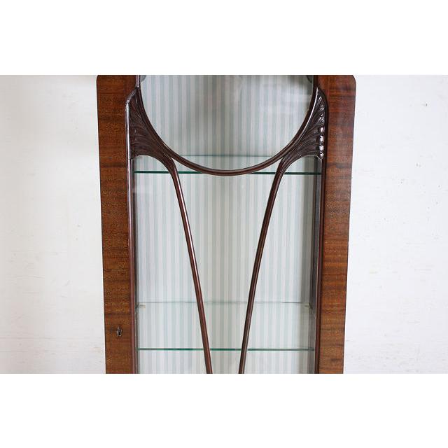 ce-19　1930年代 イギリス製 アンティーク　マホガニー　アールデコ　ディスプレイ　キャビネット |  | 05