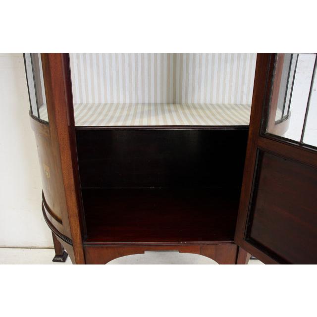 ce-20　1910年代 イギリス製 アンティーク　マホガニー　アーツ アンド クラフツ　インレイド　ガラスキャビネット |  | 14