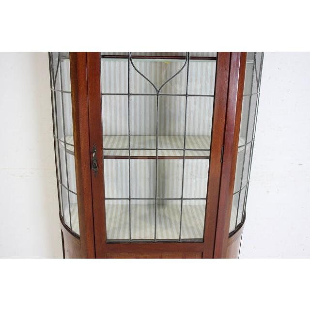 ce-20　1910年代 イギリス製 アンティーク　マホガニー　アーツ アンド クラフツ　インレイド　ガラスキャビネット |  | 05