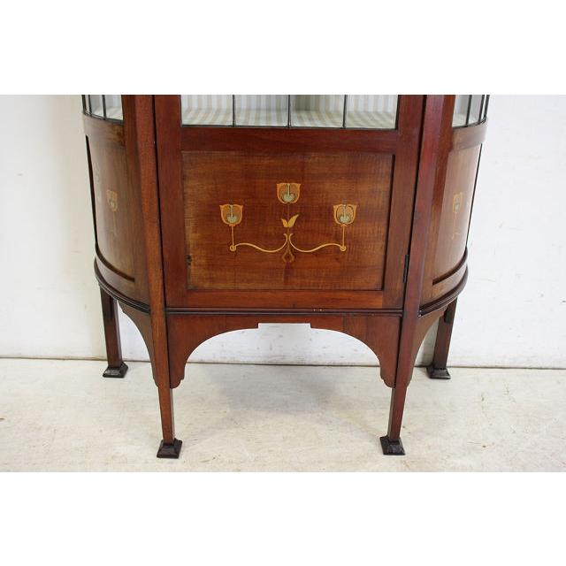 ce-20　1910年代 イギリス製 アンティーク　マホガニー　アーツ アンド クラフツ　インレイド　ガラスキャビネット |  | 06