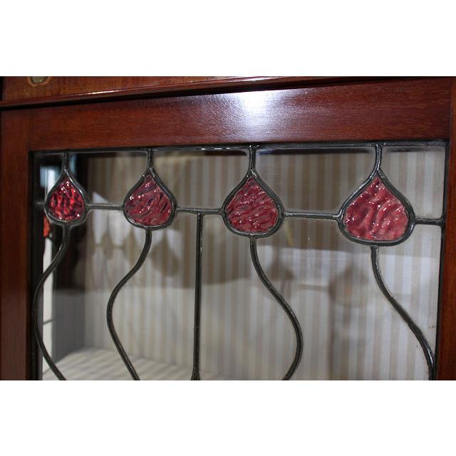 ce-20　1910年代 イギリス製 アンティーク　マホガニー　アーツ アンド クラフツ　インレイド　ガラスキャビネット |  | 09