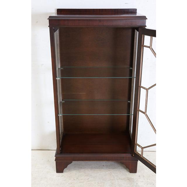 ce-21　1960年代イギリス製アンティーク　マホガニー　スモール　ガラスキャビネット　飾り棚　ショーケース |  | 11