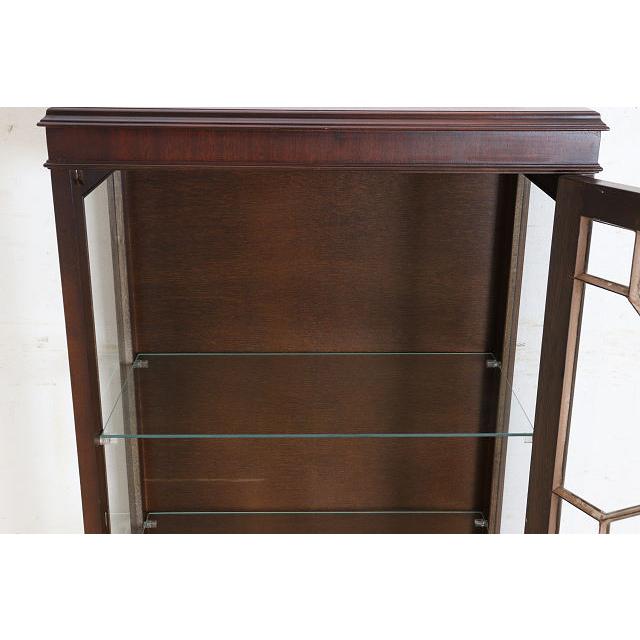 ce-21　1960年代イギリス製アンティーク　マホガニー　スモール　ガラスキャビネット　飾り棚　ショーケース |  | 12