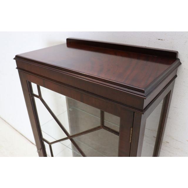 ce-21　1960年代イギリス製アンティーク　マホガニー　スモール　ガラスキャビネット　飾り棚　ショーケース |  | 15