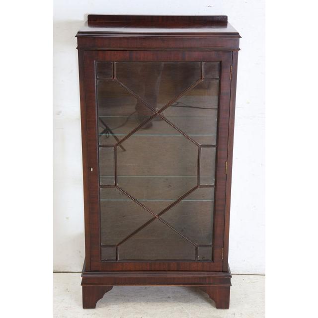 ce-21　1960年代イギリス製アンティーク　マホガニー　スモール　ガラスキャビネット　飾り棚　ショーケース |  | 02
