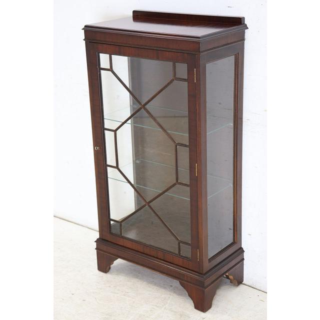 ce-21　1960年代イギリス製アンティーク　マホガニー　スモール　ガラスキャビネット　飾り棚　ショーケース |  | 03