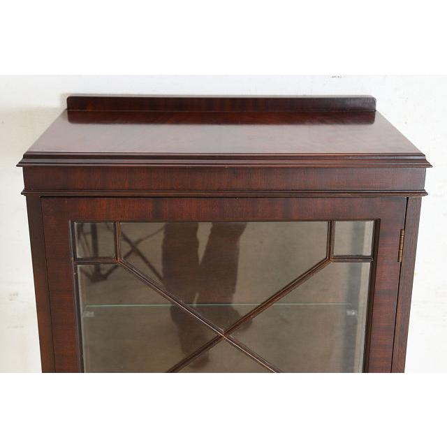 ce-21　1960年代イギリス製アンティーク　マホガニー　スモール　ガラスキャビネット　飾り棚　ショーケース |  | 07