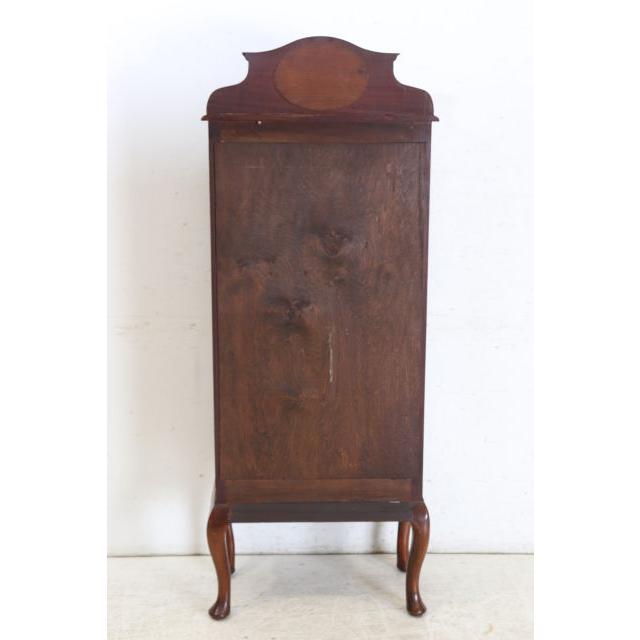 ce-27　1890年代イギリス製アンティーク　ビクトリアン　マホガニー　ステンドグラス　ミラーバック　ディスプレイキャビネット　飾り棚　ショウケース |  | 20