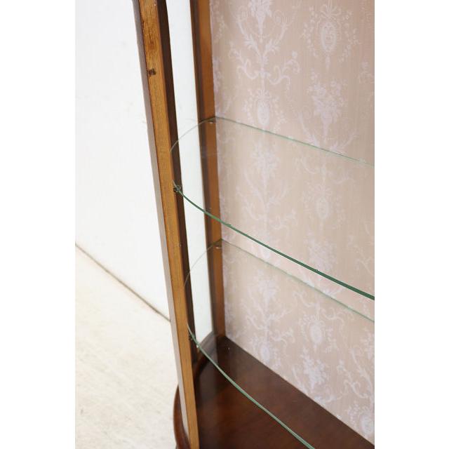 ce-2　1960年代イギリス製アンティーク ウォルナット ボウルクロウフット ハーフムーン ガラスキャビネット 飾り棚 ショーケース ディスプレイ |  | 14