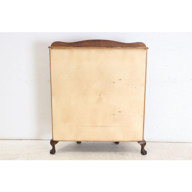 ce-2　1960年代イギリス製アンティーク ウォルナット ボウルクロウフット ハーフムーン ガラスキャビネット 飾り棚 ショーケース ディスプレイ |  | 20