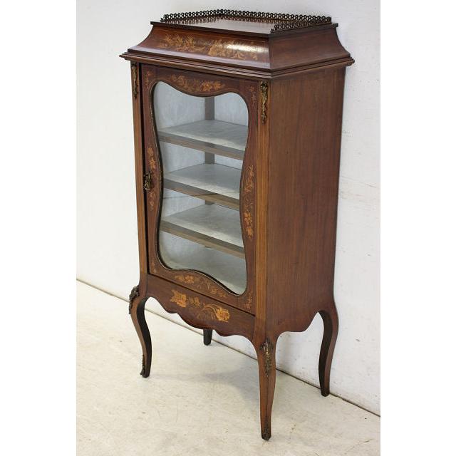 ce-31　1890年代 イギリス製 アンティーク　ヴィクトリアン　マホガニー　ルイ15世スタイル　インレイド　ミュージックキャビネット |  | 03