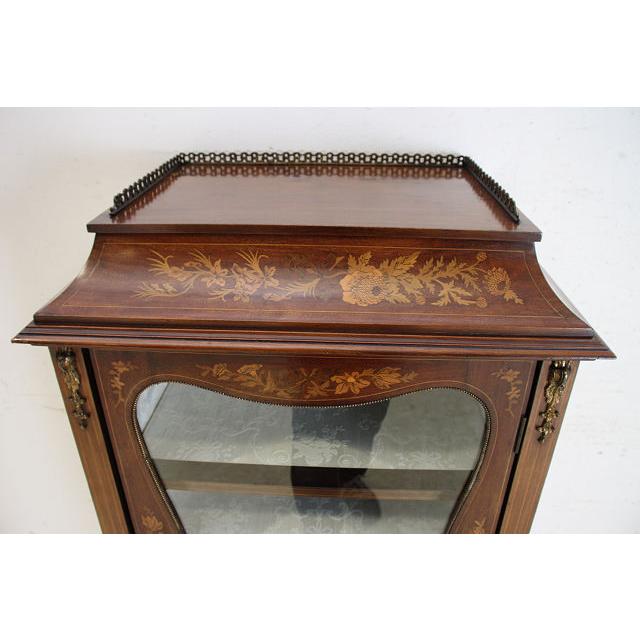 ce-31　1890年代 イギリス製 アンティーク　ヴィクトリアン　マホガニー　ルイ15世スタイル　インレイド　ミュージックキャビネット |  | 04