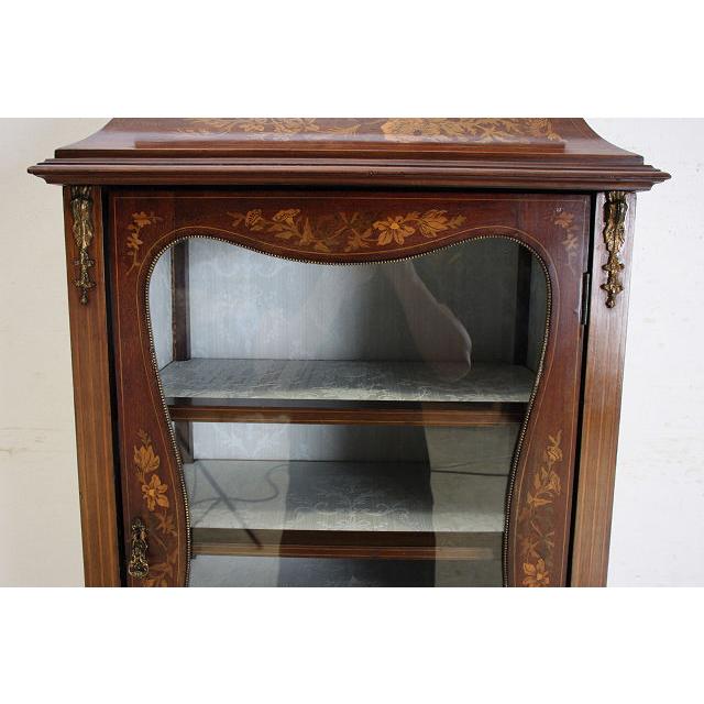 ce-31　1890年代 イギリス製 アンティーク　ヴィクトリアン　マホガニー　ルイ15世スタイル　インレイド　ミュージックキャビネット |  | 05