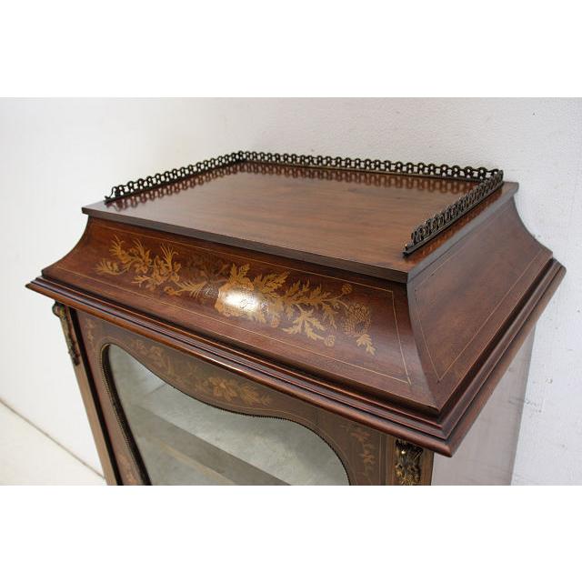 ce-31　1890年代 イギリス製 アンティーク　ヴィクトリアン　マホガニー　ルイ15世スタイル　インレイド　ミュージックキャビネット |  | 09