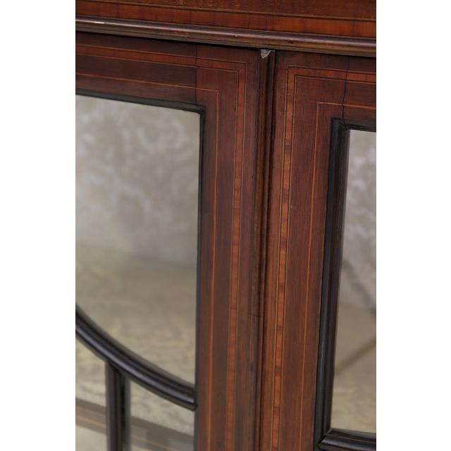 ce-32　1910年代イギリス製アンティーク エドワーディアン マホガニー ディスプレイキャビネット 象嵌細工 飾り棚 ショーケース 店舗什器 送料無料 |  | 16