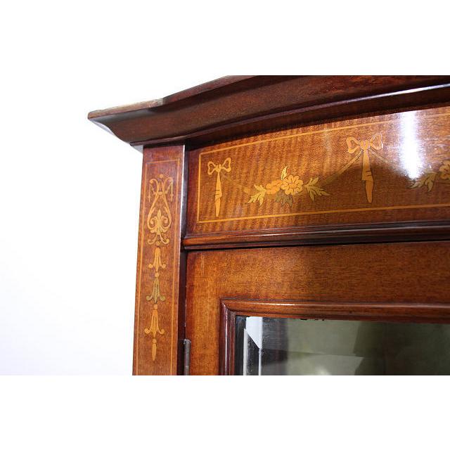 ce-33　1900年代 イギリス製 アンティーク　エドワーディアン　マホガニー　インレイド　ミラーバック　ディスプレイ　キャビネット |  | 11