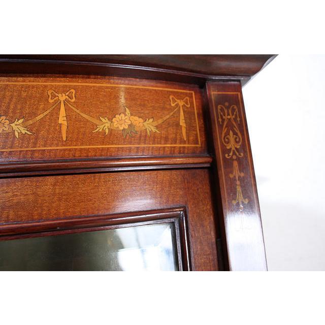 ce-33　1900年代 イギリス製 アンティーク　エドワーディアン　マホガニー　インレイド　ミラーバック　ディスプレイ　キャビネット |  | 12