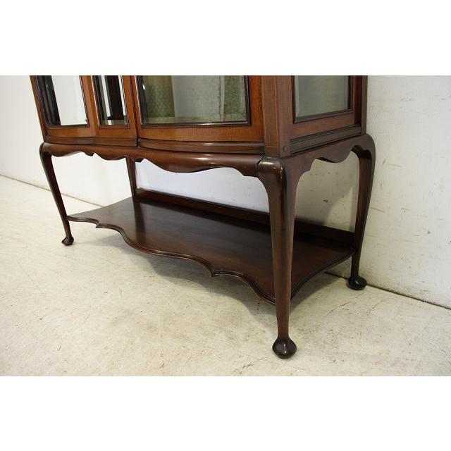 ce-33　1900年代 イギリス製 アンティーク　エドワーディアン　マホガニー　インレイド　ミラーバック　ディスプレイ　キャビネット |  | 17