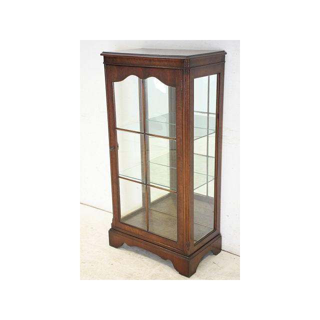 ce-3　1970年代 イギリス製 ヴィンテージ　CAMEO社製　ウォルナット　ミラーバック　スモール　ガラスキャビネット　飾り棚 |  | 01