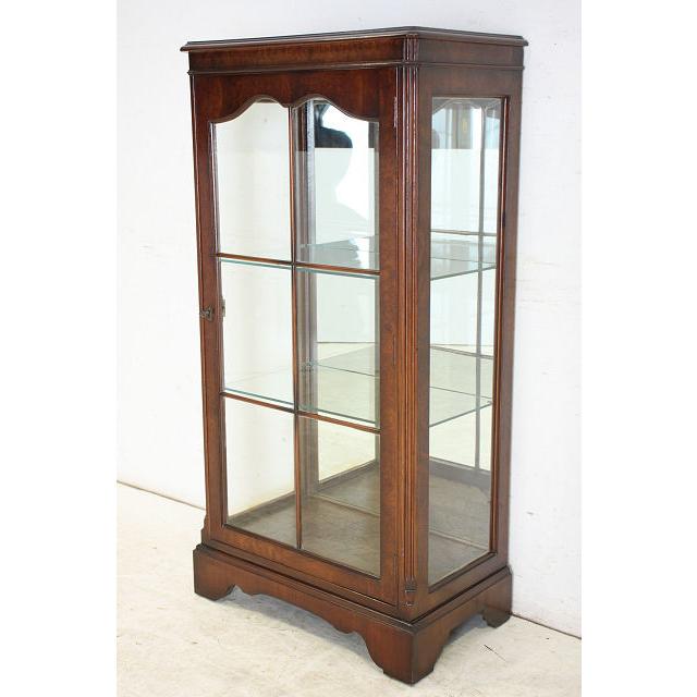 ce-3　1970年代 イギリス製 ヴィンテージ　CAMEO社製　ウォルナット　ミラーバック　スモール　ガラスキャビネット　飾り棚 |  | 04