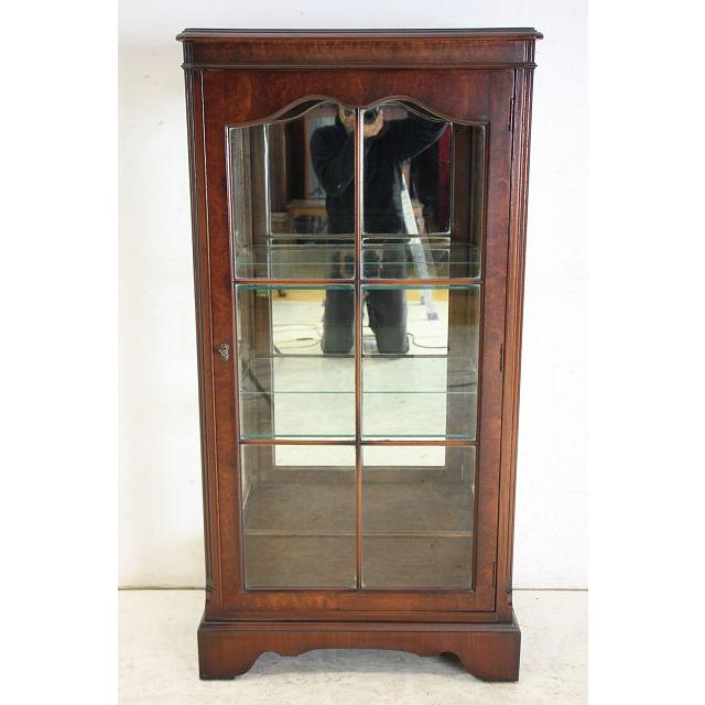 ce-3　1970年代 イギリス製 ヴィンテージ　CAMEO社製　ウォルナット　ミラーバック　スモール　ガラスキャビネット　飾り棚 |  | 05