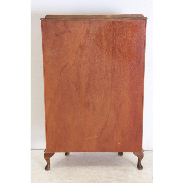 ce-41　1960年代イギリス製ヴィンテージ ウォルナット ミラーバック スモール ハーフムーン ガラスキャビネット 小型 飾り棚 ショーケース 送料無料 |  | 20