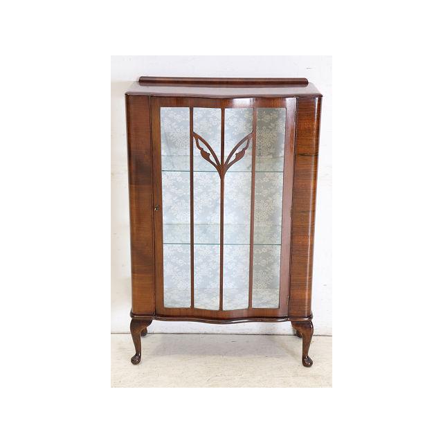 イギリス製 アンティーク ガラスキャビネット