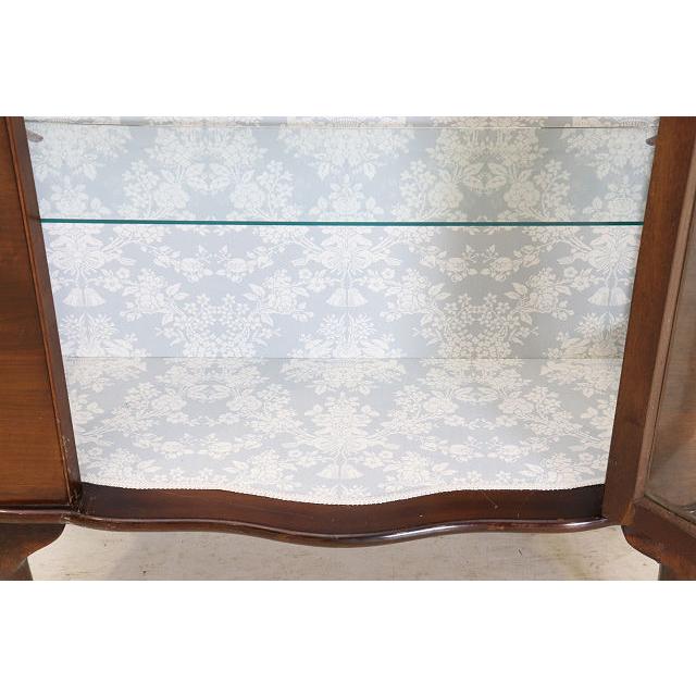 ce-42　1930年代イギリス製アンティーク マホガニー スモール ガラスキャビネット 猫脚 小型 飾り棚 ショーケース 送料無料 |  | 10