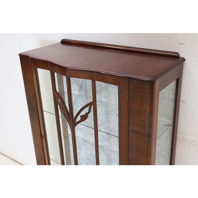 ce-42　1930年代イギリス製アンティーク マホガニー スモール ガラスキャビネット 猫脚 小型 飾り棚 ショーケース 送料無料 |  | 11