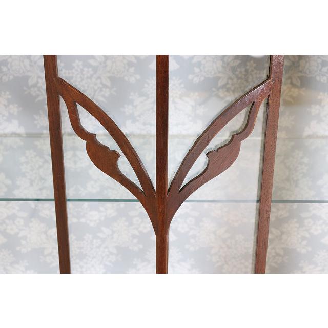 ce-42　1930年代イギリス製アンティーク マホガニー スモール ガラスキャビネット 猫脚 小型 飾り棚 ショーケース 送料無料 |  | 12